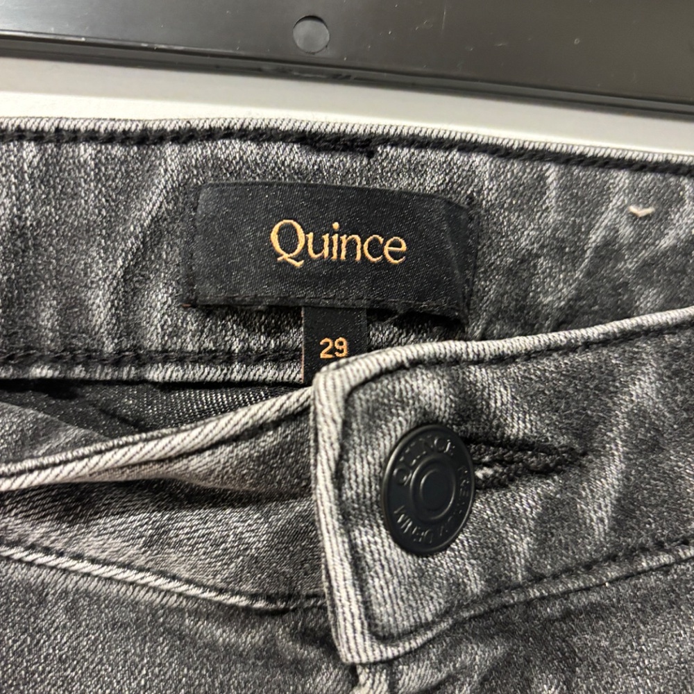 Quince Bella Stretch Wide Leg Jeans, Size 29, Greyed Out - Picture 2 of 2